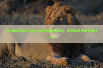 (极速巅峰官网下载) 探秘极速巅峰官网，速度与激情的数字领地